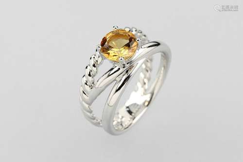 14 kt gold ring with citrine