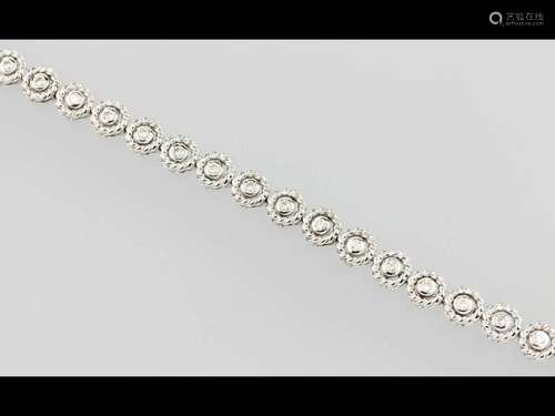 18 kt gold bracelet with brilliants