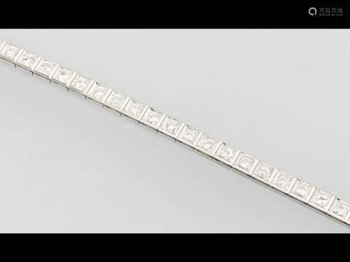 18 kt gold rivierebracelet with brilliants