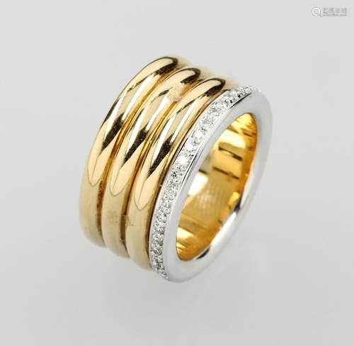 18 kt gold ring with brilliants