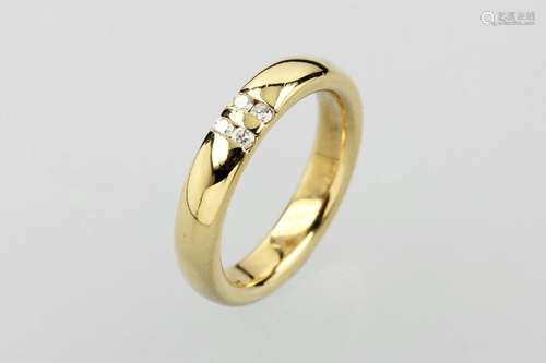 18 kt gold ring with brilliants