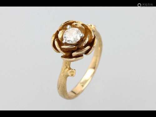 18 kt gold ring with brilliant