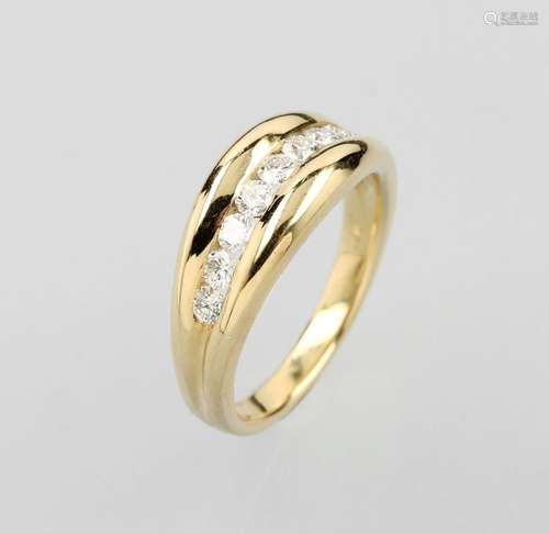 18 kt gold ring with brilliants