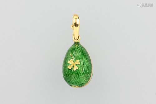 FABERGE 18 kt gold clippendant with enamel