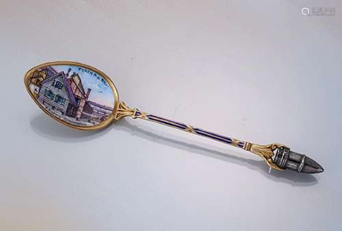 Collector's spoon with enamel