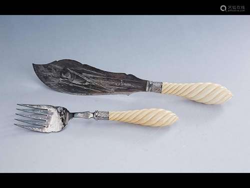 Fish carving set, England approx. 1880