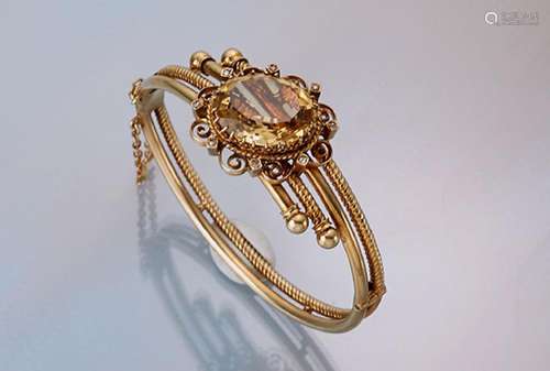 Bangle with citrine, german approx. 1890