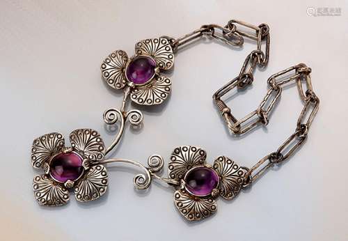 Necklace 'blossoms', silver 835