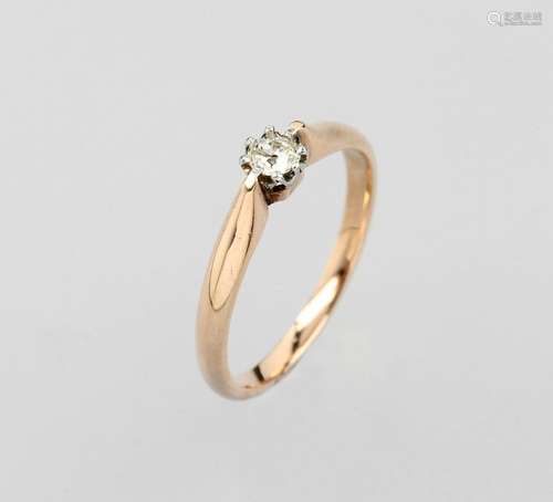 14 kt gold ring with diamond, approx. 1930