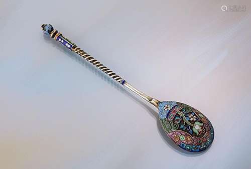 Spoon with enamel, Russia approx. 1900