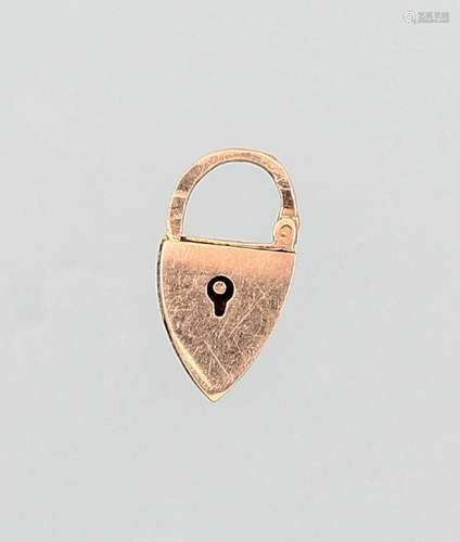 8 kt gold miniature lock