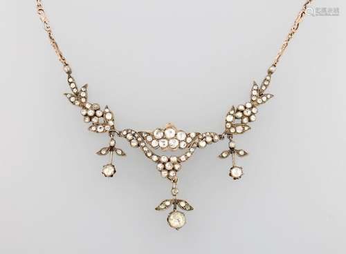 Necklace with diamonds, german approx. 1770/80s