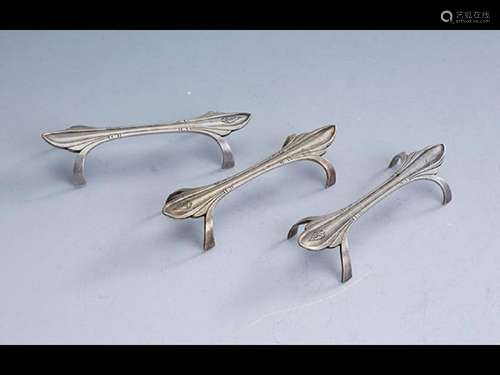 6 knife rests, Wilkens Bremen, 800 silver