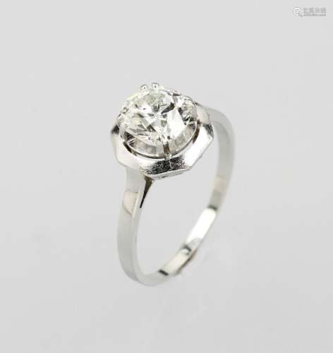 Platinum Art-Deco ring with diamond