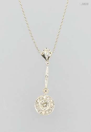 14 kt gold Art-Deco necklace with diamonds