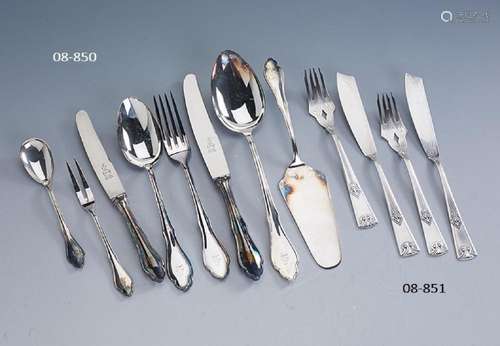 Table service, german, 800 silver