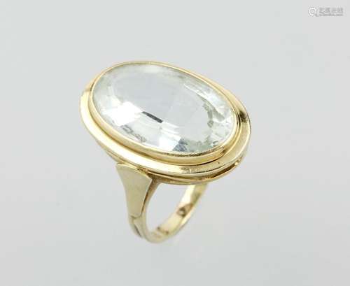 14 kt gold ring with aquamarine