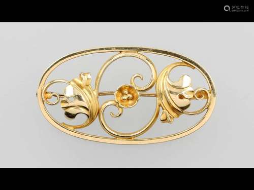 14 kt gold brooch