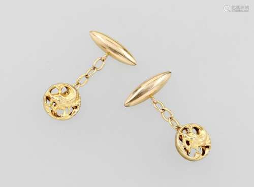 Pair of 18 kt gold cuff links