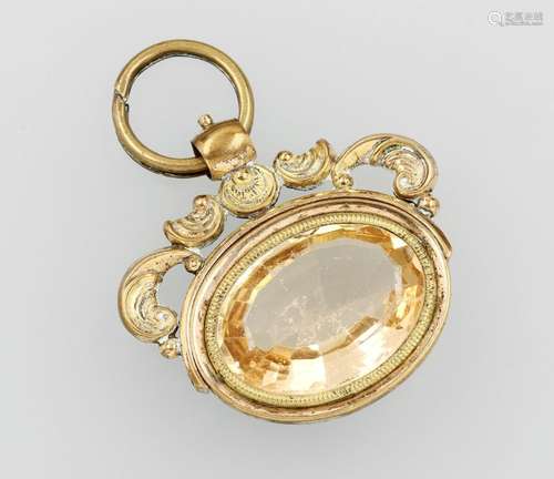 Watch pendant with citrine