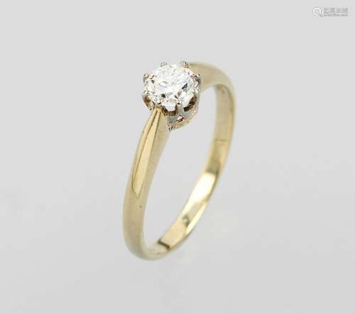 14 kt gold ring with brilliant