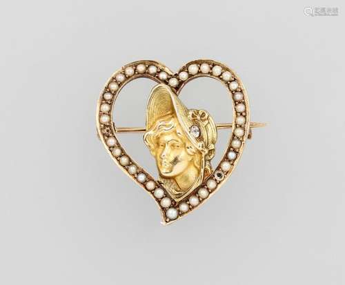 Brooch 'heart', approx. 1900s