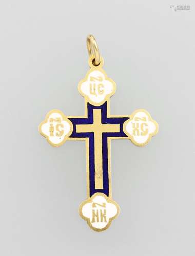 Crosspendant with enamel