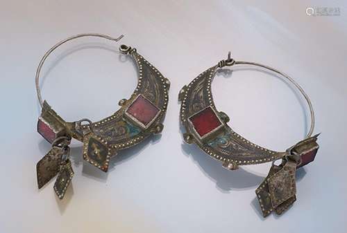 Pair of earrings, Morocco/Atlas approx. 1900/10s