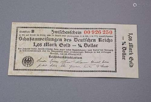 Banknote, German Reich, 1923