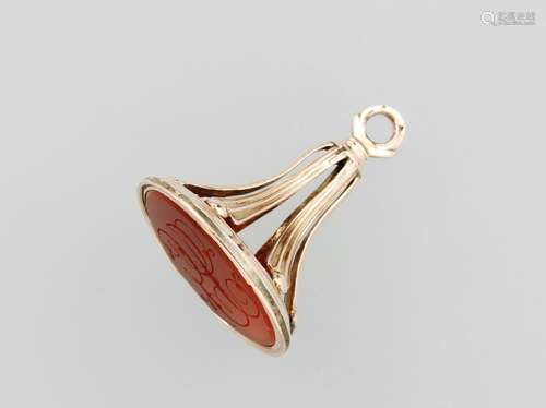 14 kt gold signet pendant