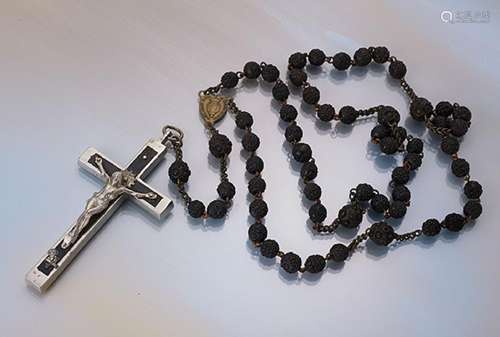 Rosary with crosspendant, rosary approx. 1850s