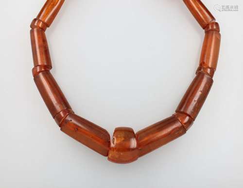 Necklace made of amber