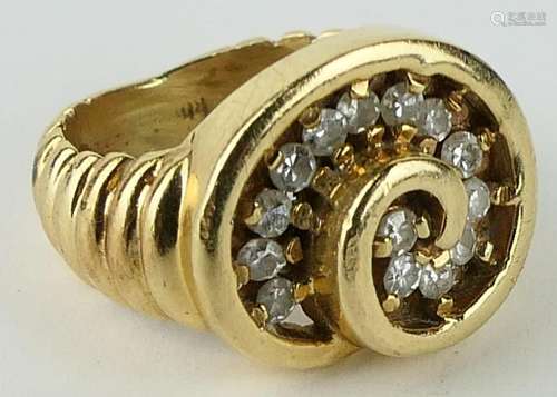 14KT Y GOLD 1/2CT DIAMOND LADIES RING