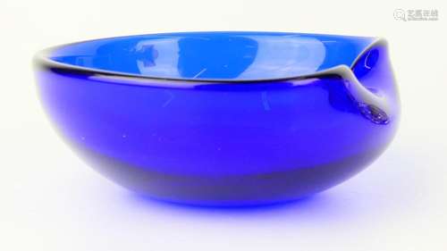 ELSA PERETTI FOR TIFFANY & CO COBALT GLASS BOWL