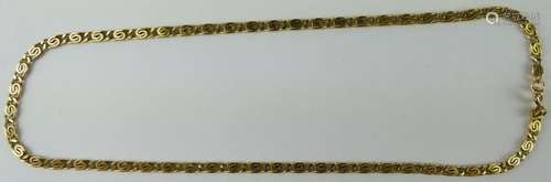 14KT Y GOLD ITALIAN S LINK CHOKER NECKLACE