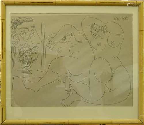 AFTER PICASSO GICLEE ON CANVAS OF NUDES 18.8.68 V