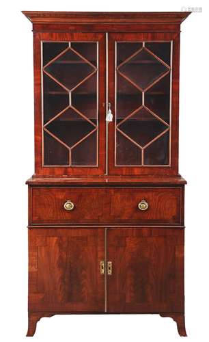 Regency Inlaid Mahogany Butler's Secretary.