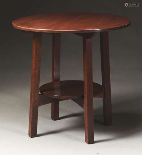 Charles P. Limbert Lamp Table With Shelf, No. 1138.