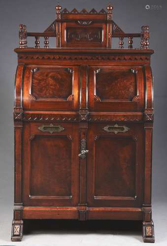 Fine Aesthetic Movement Wooton Standard Grade Walnut Desk.