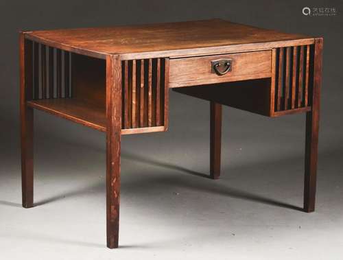 Rare Gustav Stickley Spindle Sided Library Table/Partners Desk.