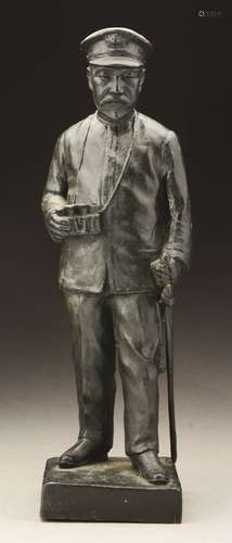 Bronze Figure Of WWII Japanese Naval Officer.