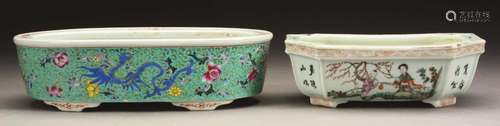 Group Of 2: Chinese Porcelain Planters.