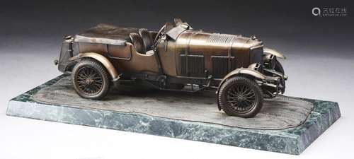 Bronze 1929 Blower Bentley on Marble Base.