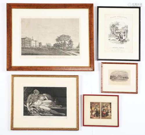 Group Of 5: Engravings & Prints.