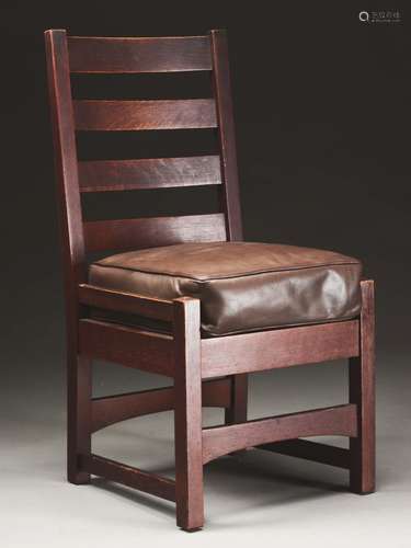 Early Gustav Stickley Hip-Rail Hall Chair, No. 304.