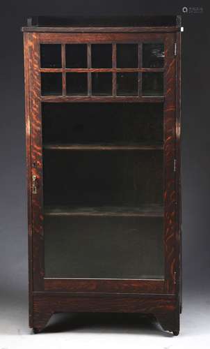 Arts & Crafts Single Door Oak Bookcase.