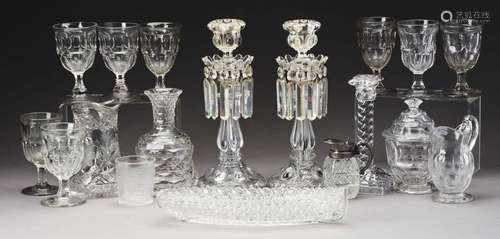 Lot Of 19: Group Of American Pattern, Cut And Flint Glass.