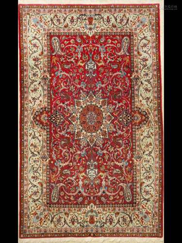 'Part-Silk' Isfahan Rug,