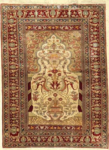 Silk & Metal-Thread Istanbul Rug,