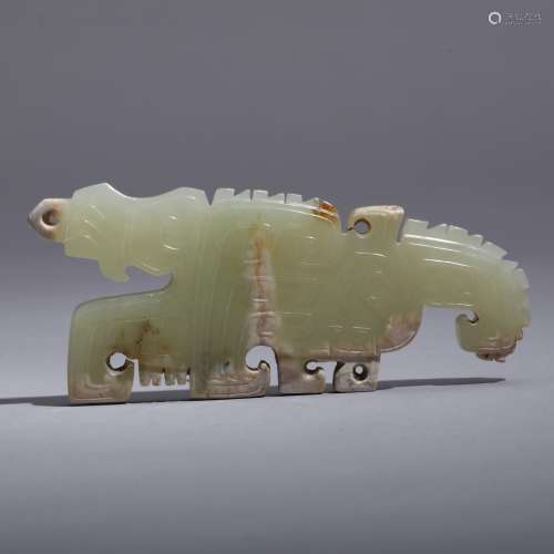 A Carved Archaic Jade Pendant